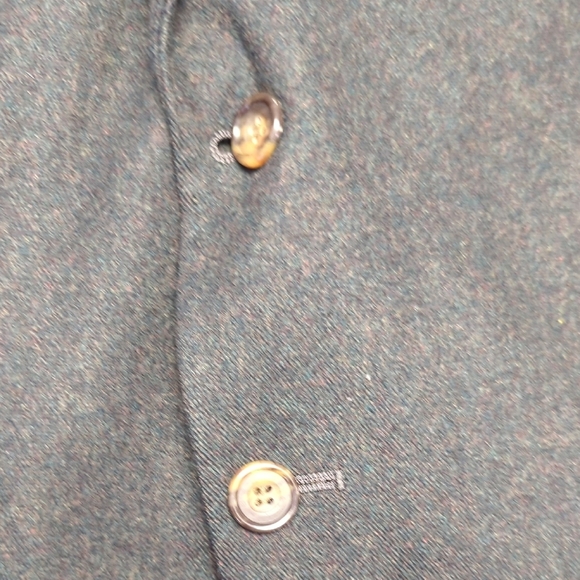 19924 Oscar de la Renta Two Button Blazer Green size 42R preppy Business casual - Picture 4 of 10